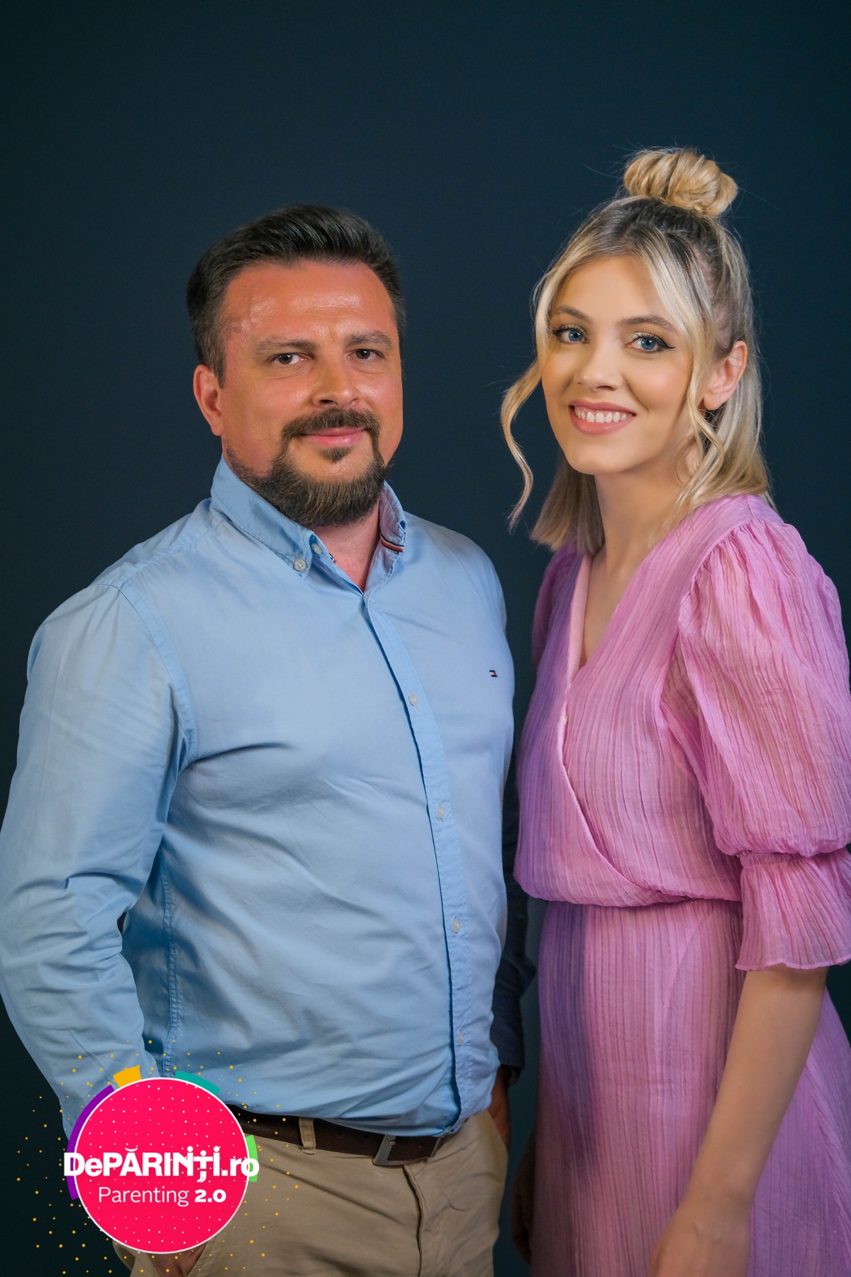 Nicușor Achim și Andreea Ibacka, eleganți, la interviul DePărinți.ro