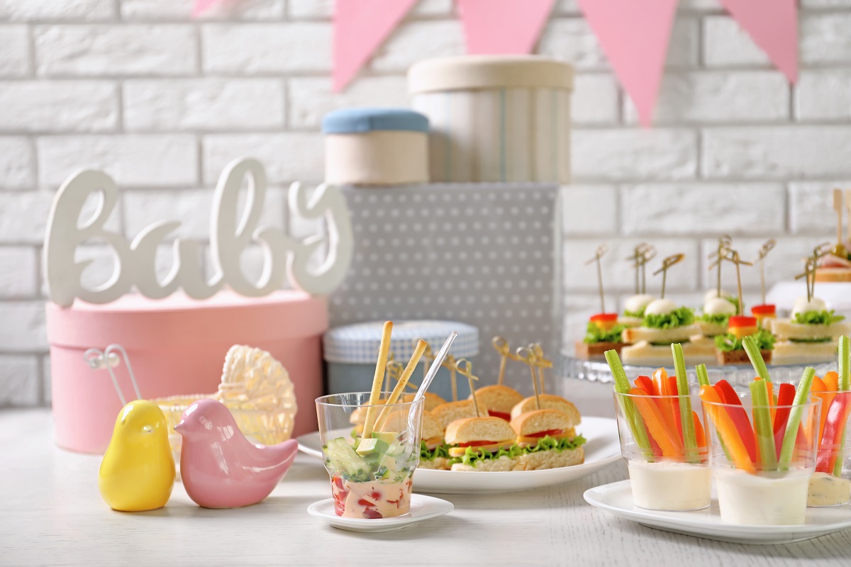 Decor cu mâncare pentru baby shower